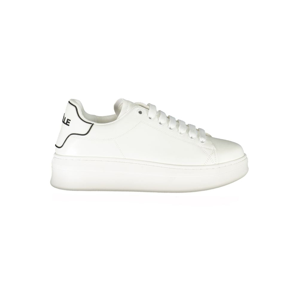 Gaelle Paris White Polyurethane Women's Sneaker