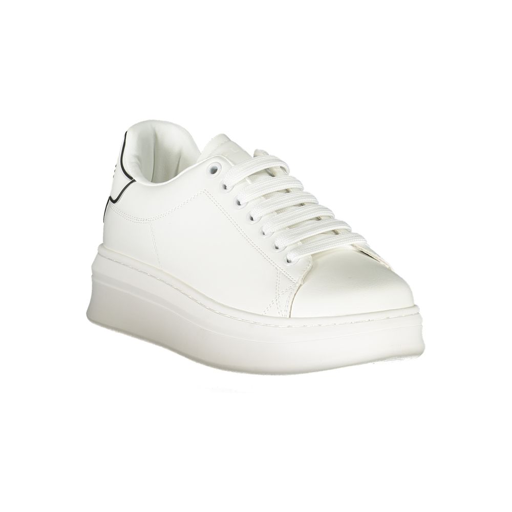 Gaelle Paris White Polyurethane Women's Sneaker
