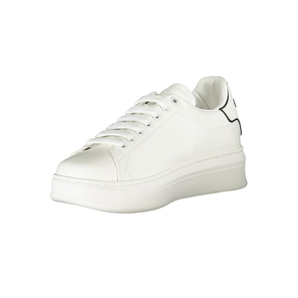 Gaelle Paris White Polyurethane Women's Sneaker