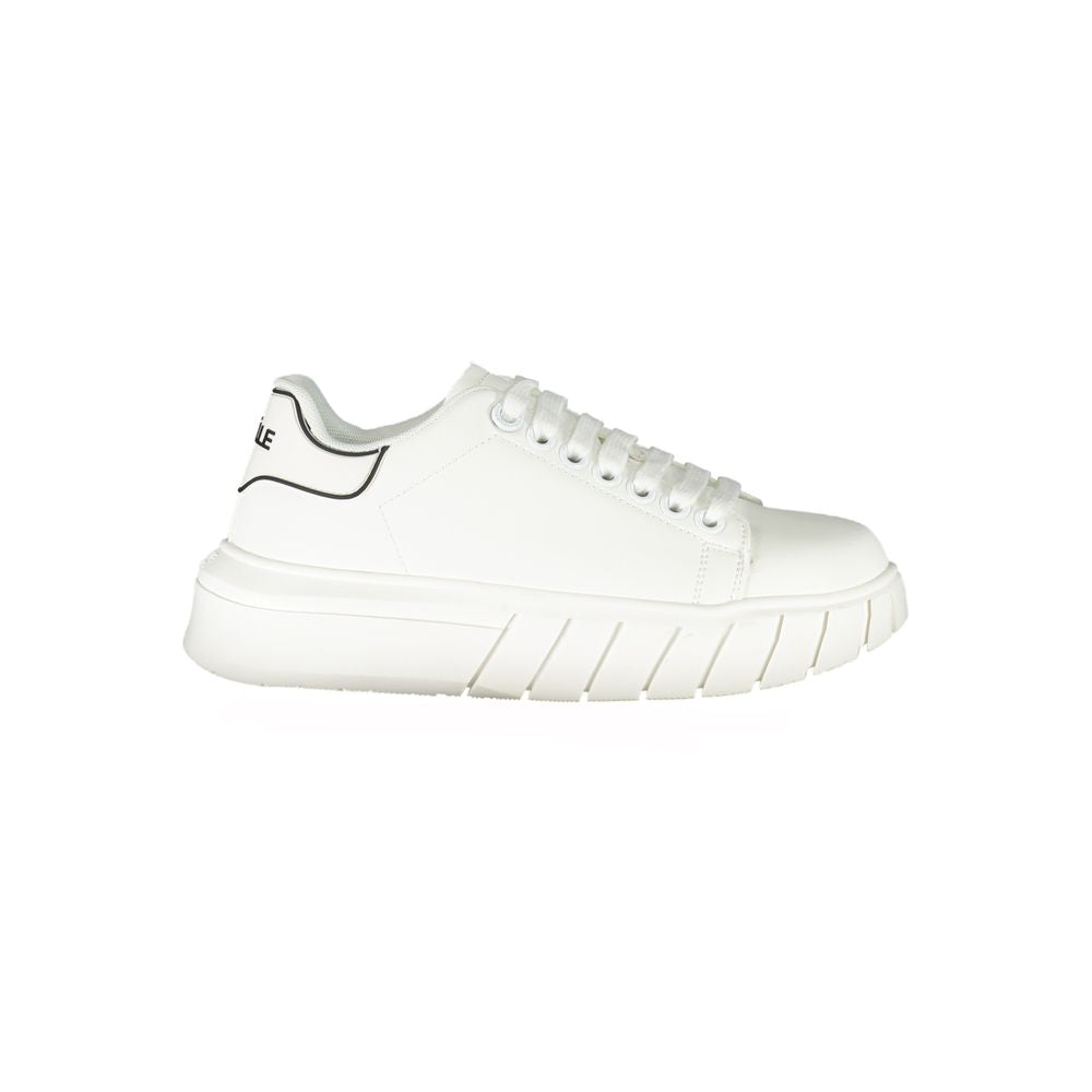 Gaelle Paris White Polyurethane Women's Sneaker