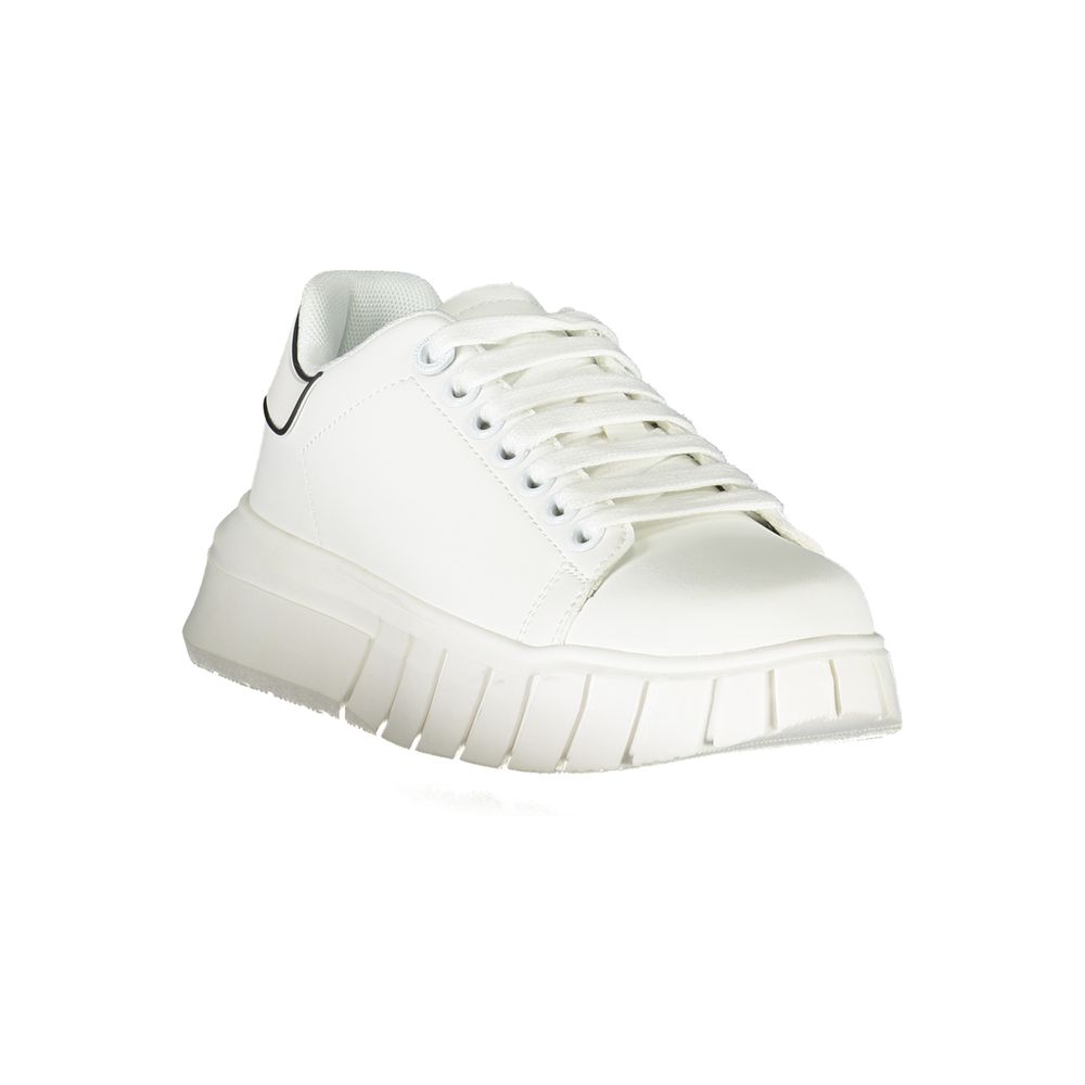 Gaelle Paris White Polyurethane Women's Sneaker