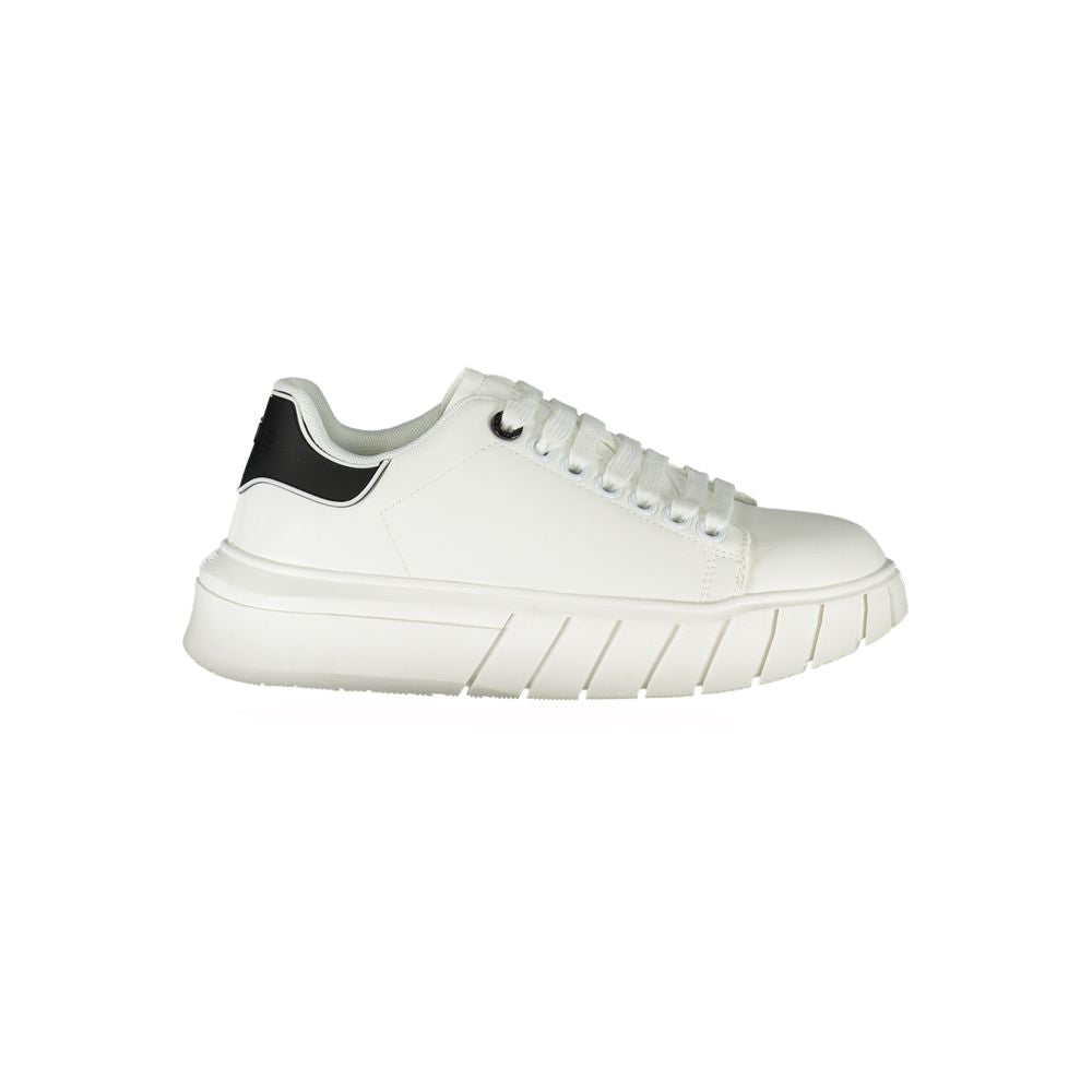 Gaelle Paris White Polyurethane Women's Sneaker