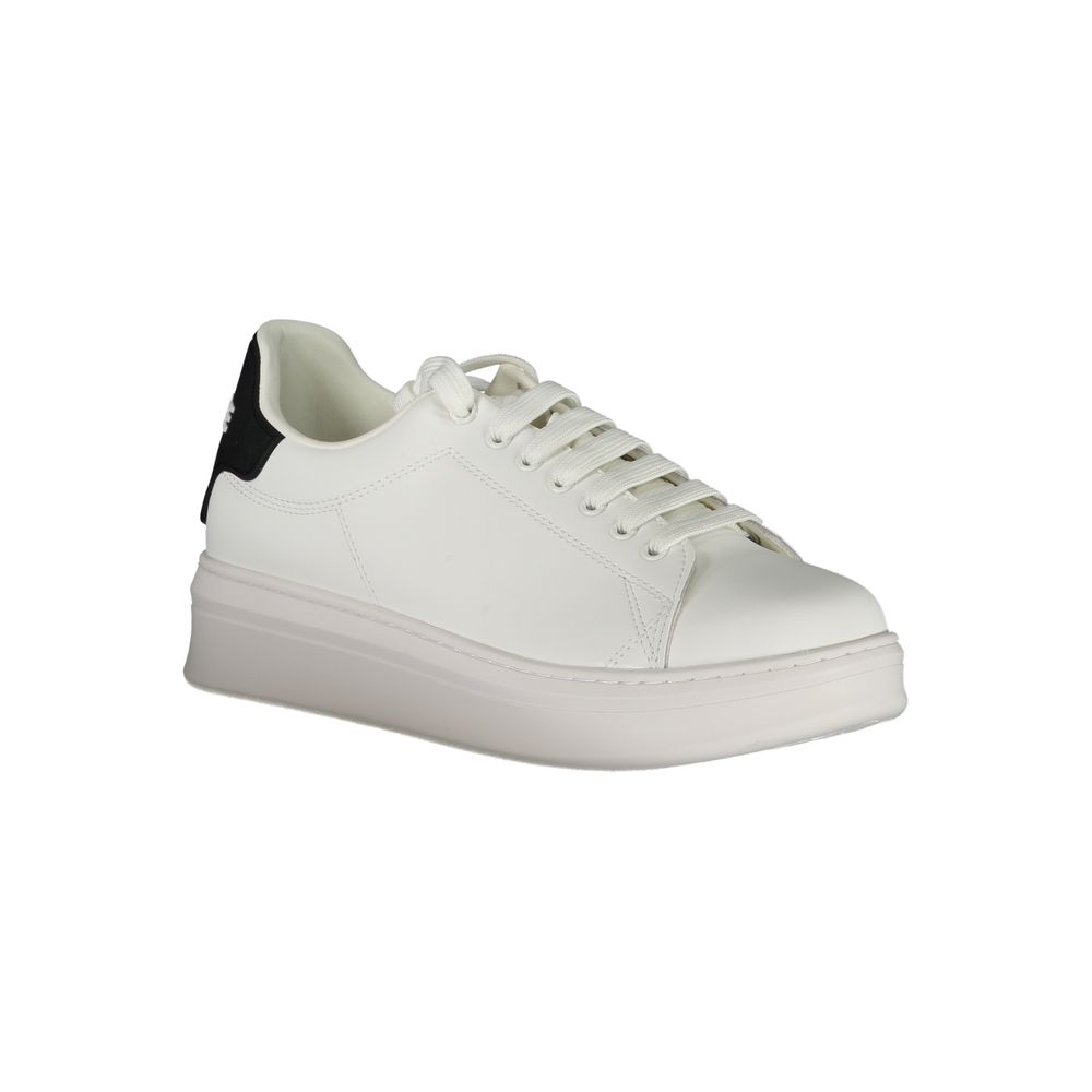 Gaelle Paris Men's White Polyurethane Sneaker