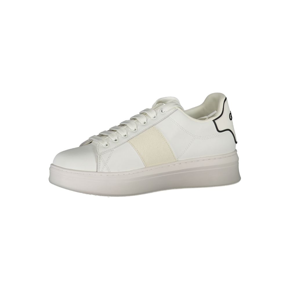 Gaelle Paris Weißer Herren-Sneaker aus Polyurethan