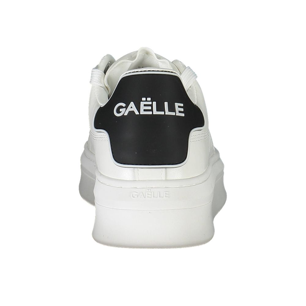 Gaelle Paris Bianco Damen-Sneaker aus Polyurethan