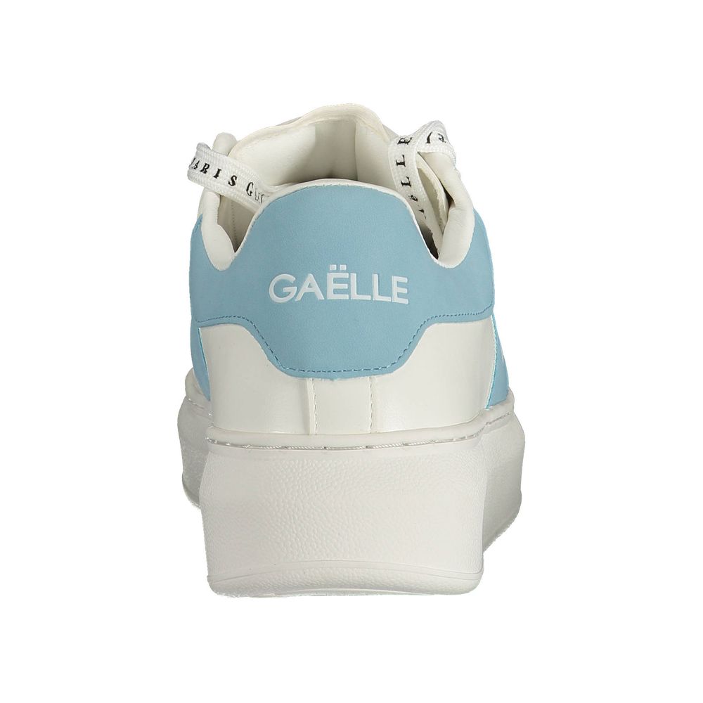 Gaelle Paris Bianco Damen-Sneaker aus Polyurethan