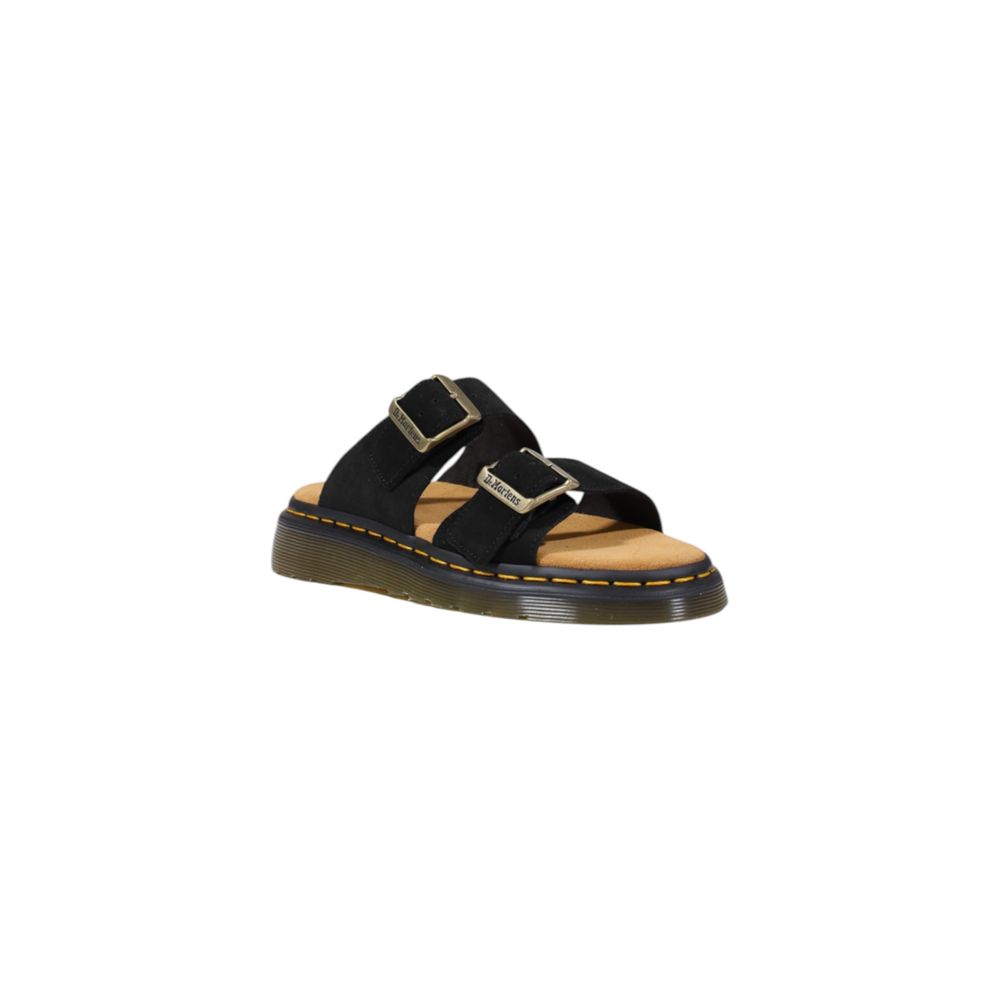 Dr. Martens Schwarze flache Sandalen aus Leder