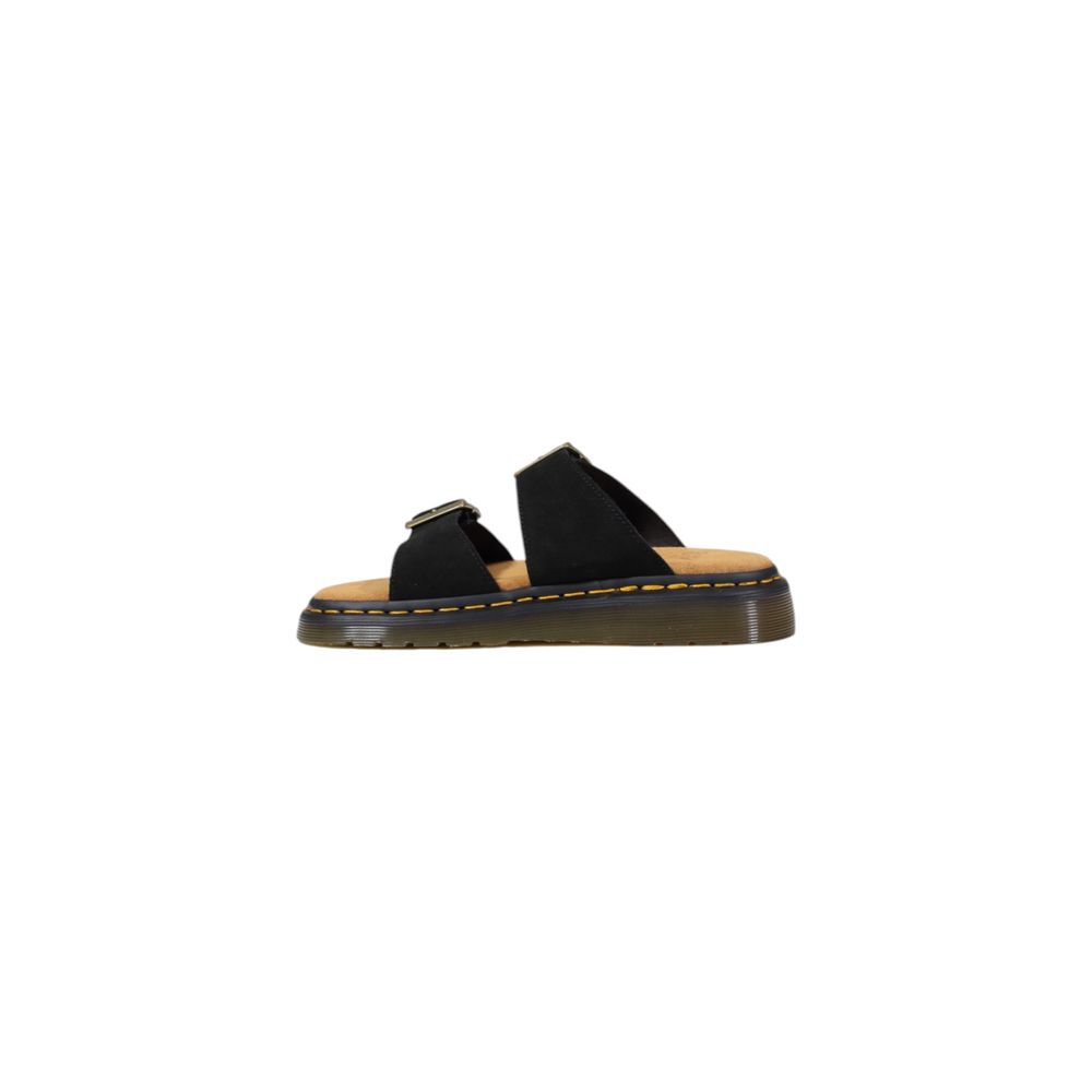 Dr. Martens Schwarze flache Sandalen aus Leder