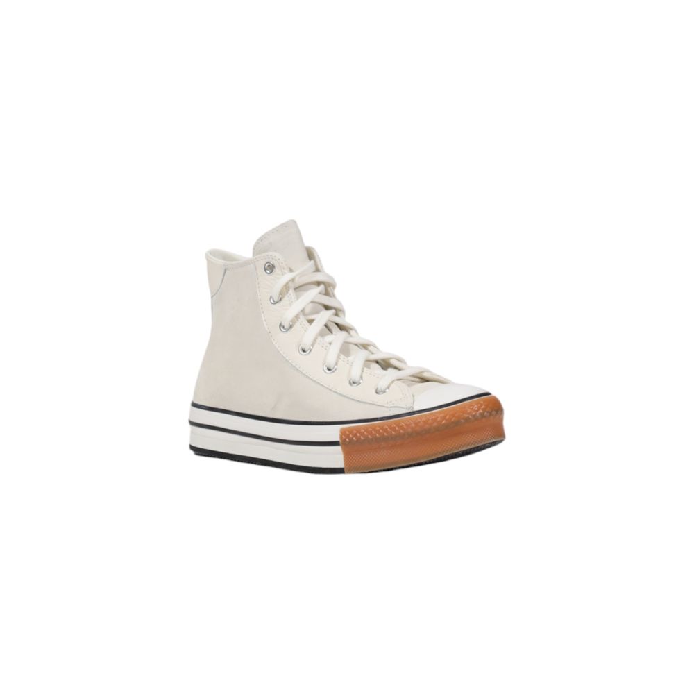 Baskets montantes en cuir blanc Converse