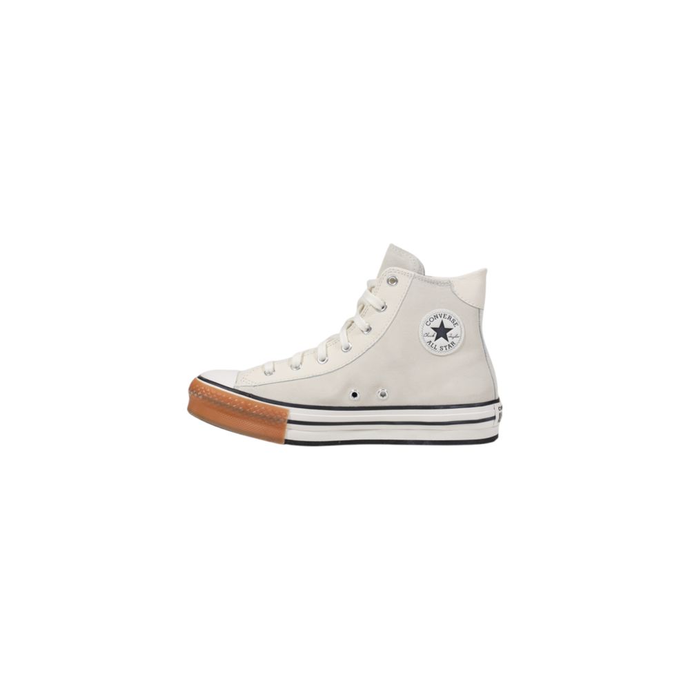 Baskets montantes en cuir blanc Converse