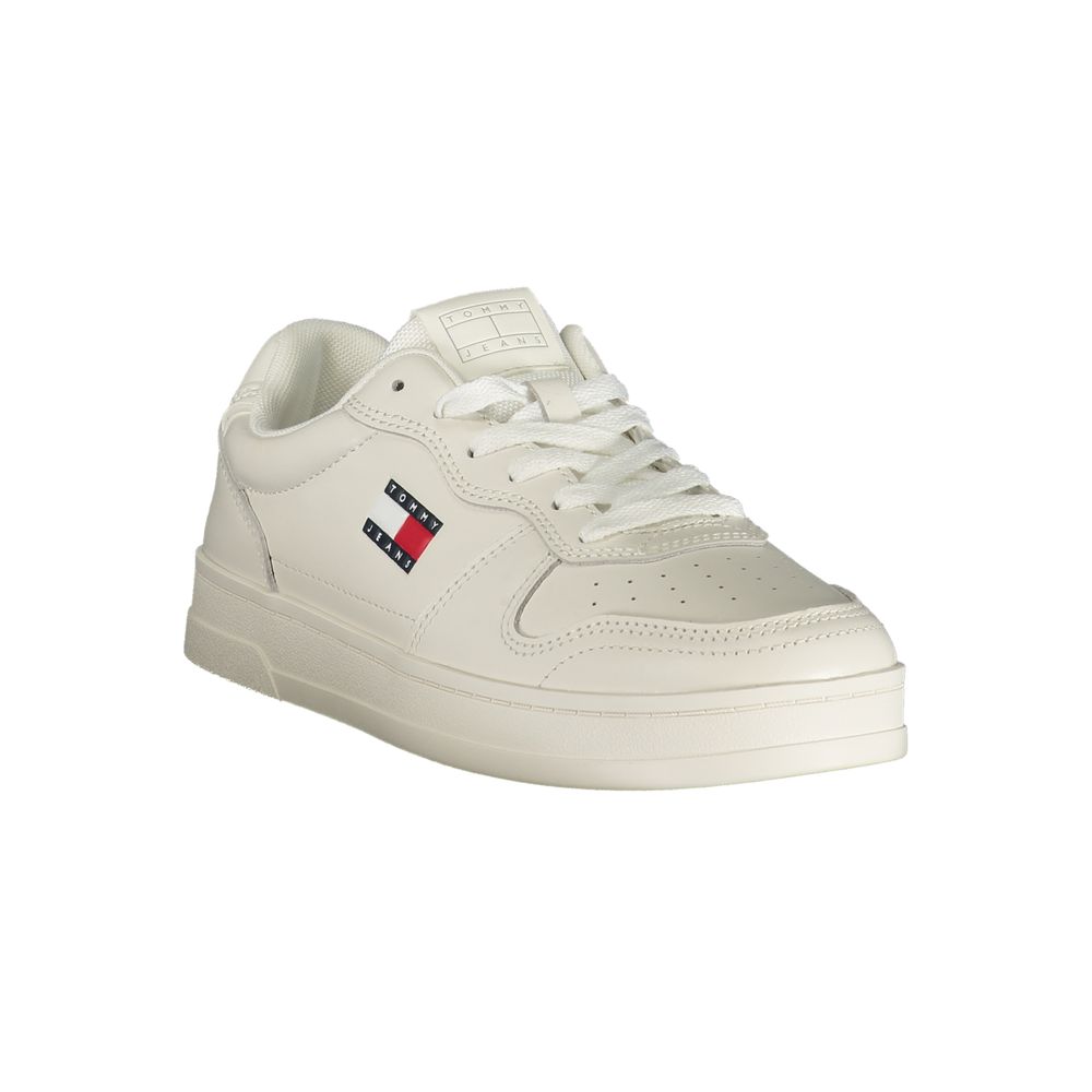 Tommy Hilfiger Baskets blanches en polyester de style athlétique