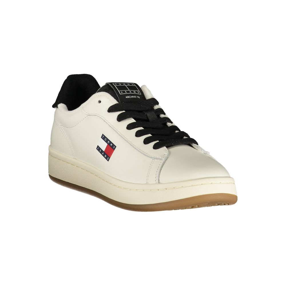 Tommy Hilfiger White Polyester Low-Top Sneakers