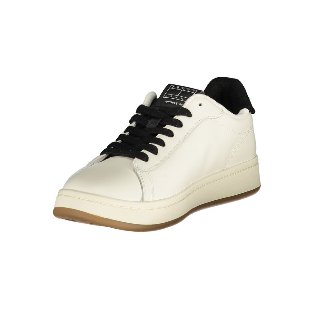 Tommy Hilfiger White Polyester Low-Top Sneakers