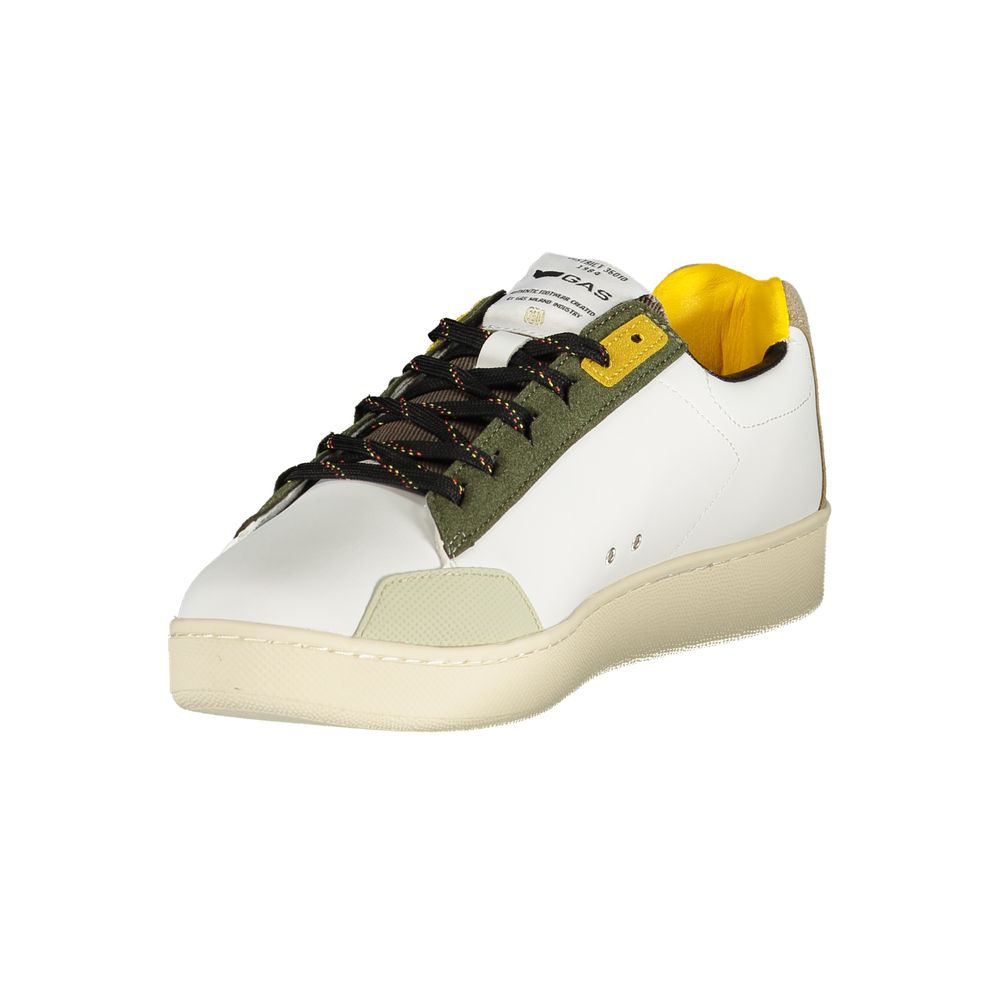 Gas Weiße Herren-Sneaker aus Polyester