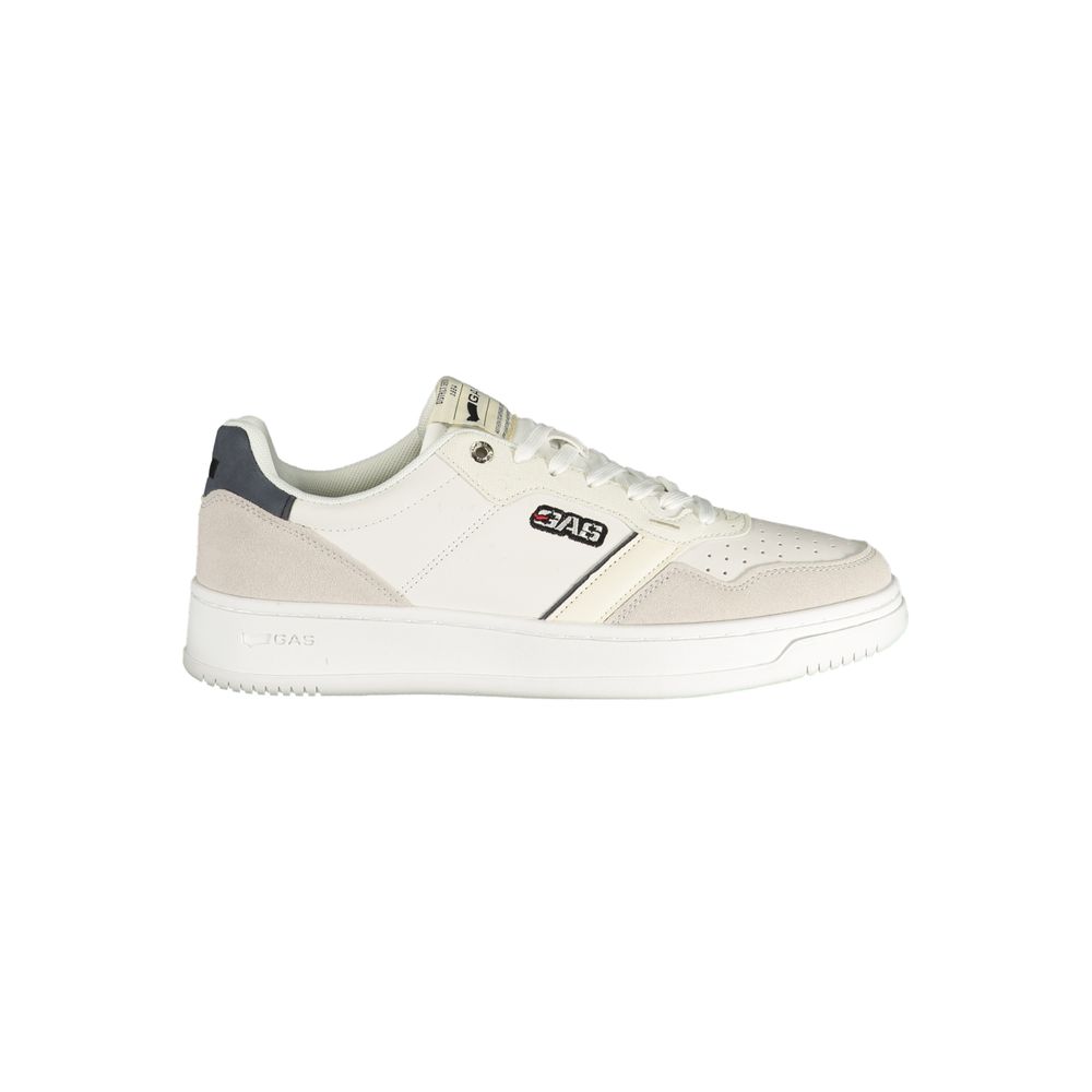 Baskets blanches pour hommes en polyester Gas