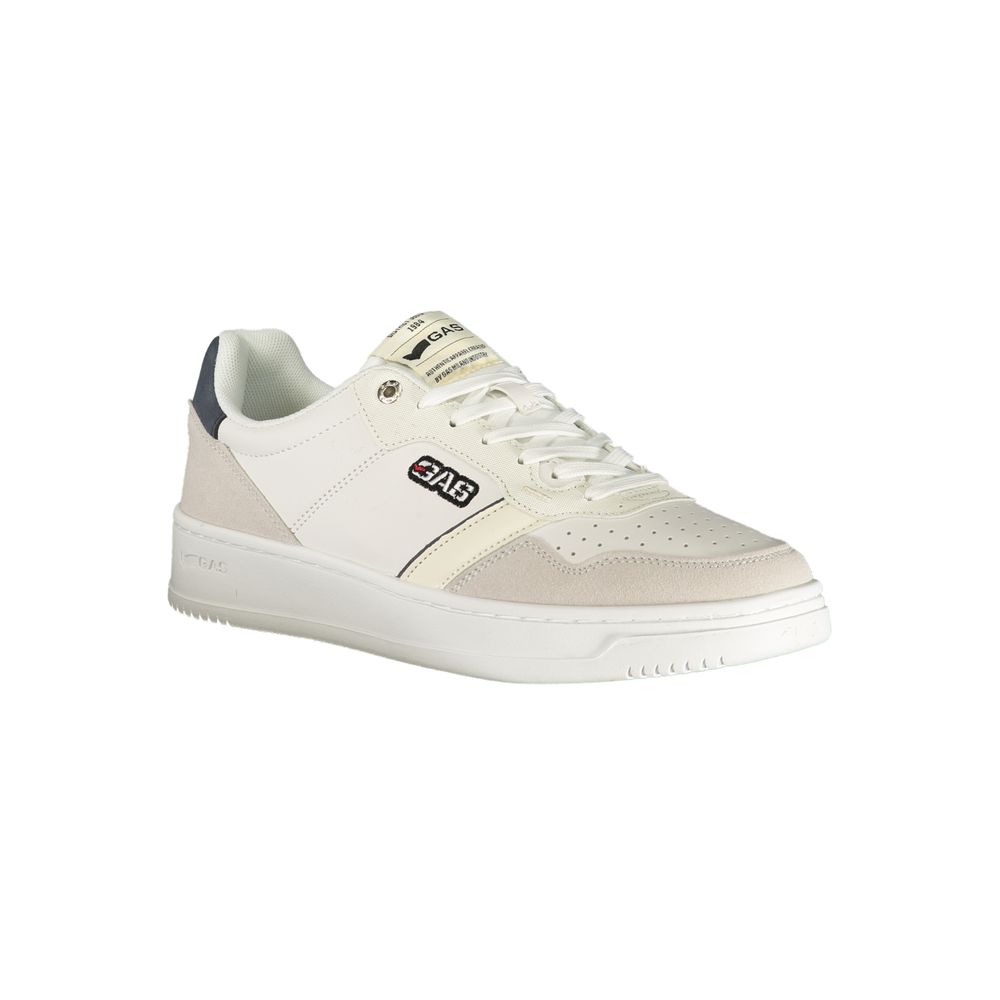 Baskets blanches pour hommes en polyester Gas