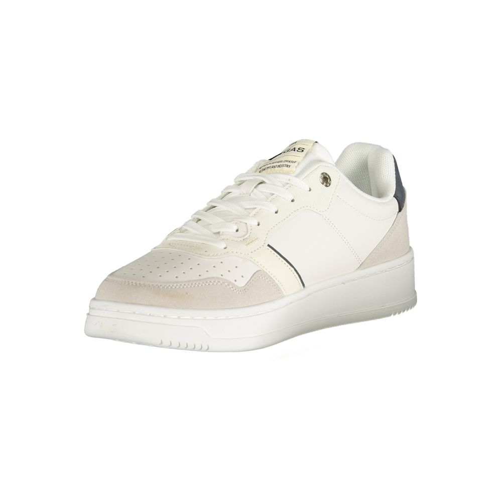 Baskets blanches pour hommes en polyester Gas