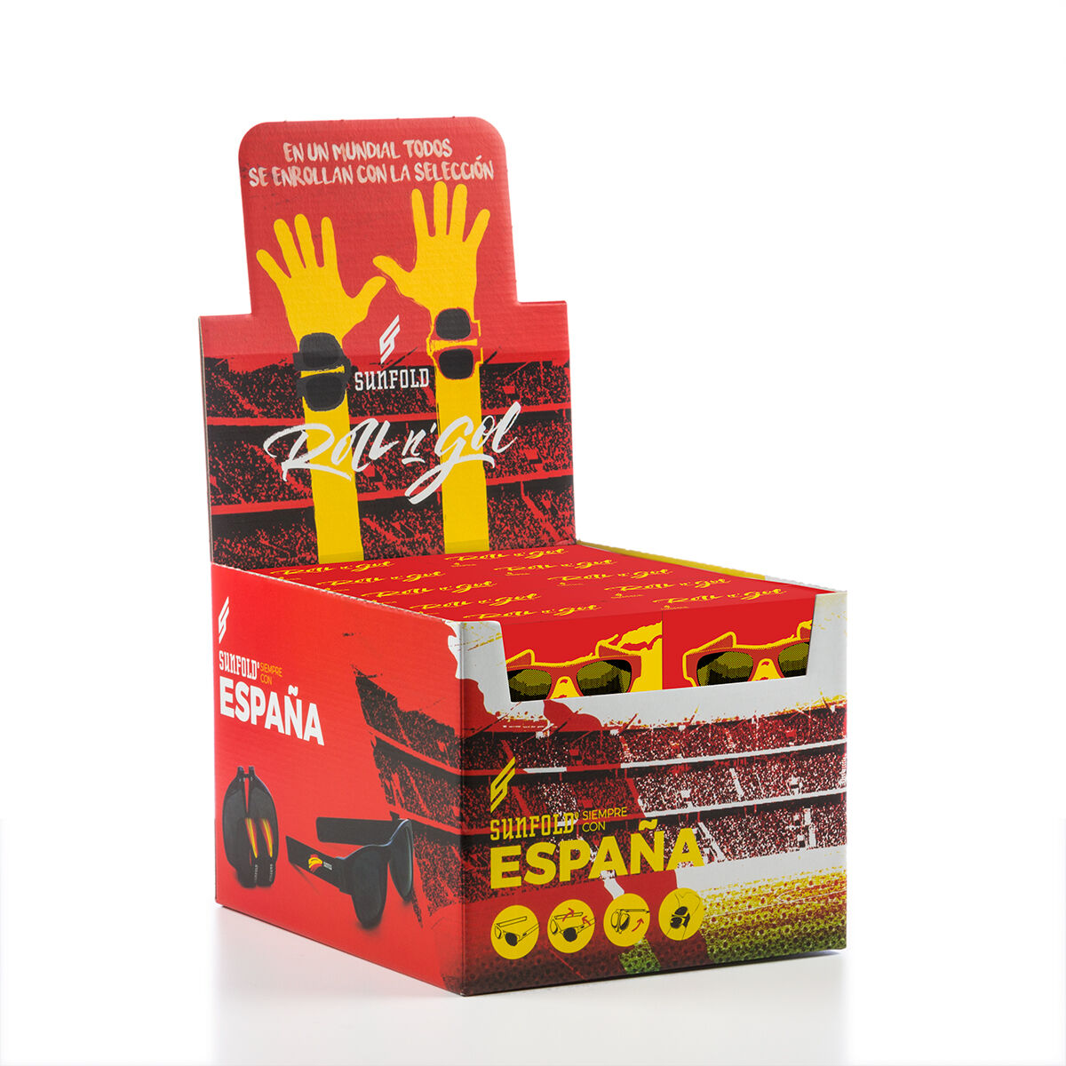 Roll-up sunglasses Sunfold Spain Red-1