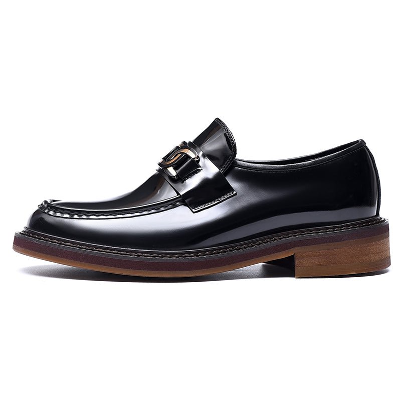 Men's Premium Business Glossy Leather Loafers-0