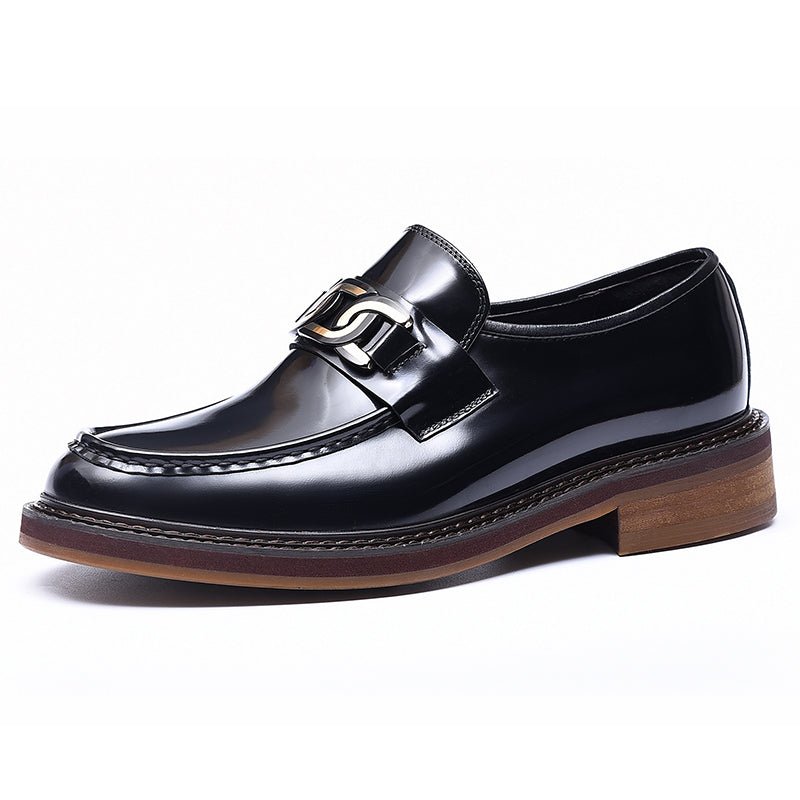 Men's Premium Business Glossy Leather Loafers-1