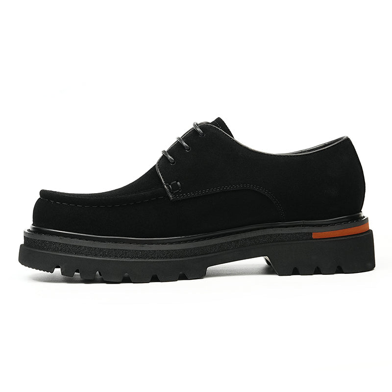 Men’s Suede Derby Shoes with Rugged Business Sole-3