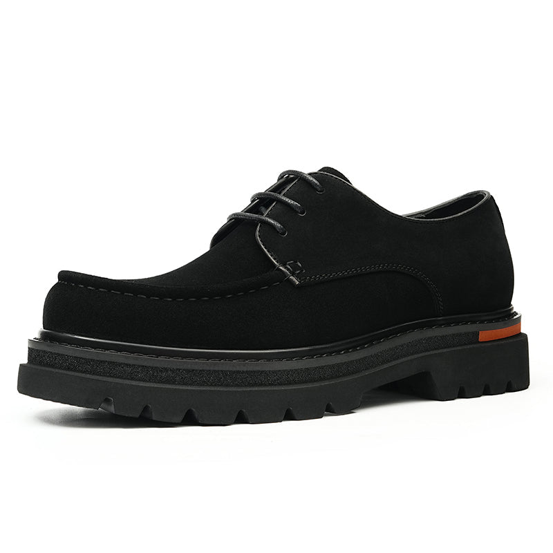 Men’s Suede Derby Shoes with Rugged Business Sole-4