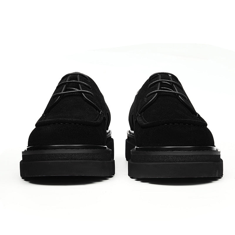 Men’s Suede Derby Shoes with Rugged Business Sole-1