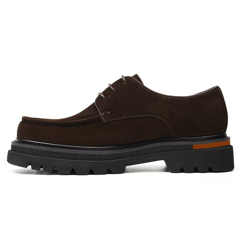 Men’s Suede Derby Shoes with Rugged Business Sole-5