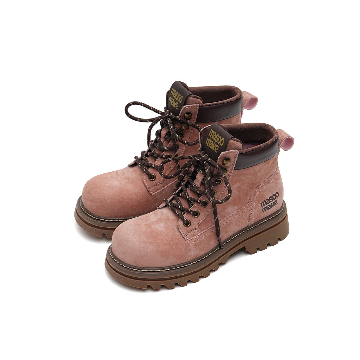Women's Suede Chunky Lug Sole Boots – Workwear Ankle Boots-1
